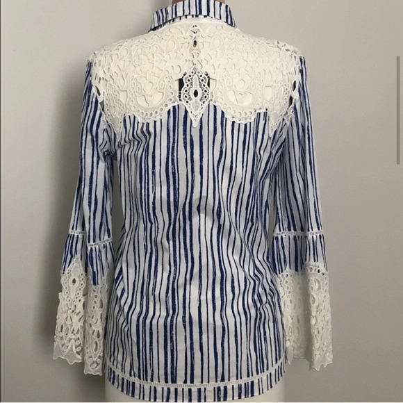Koby Halperin Ginnie Sleeves Blouse Size Small - Picture 3 of 9